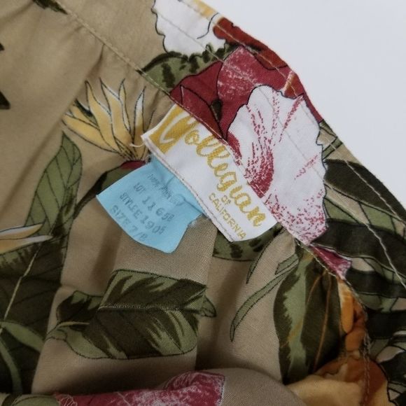 Collegian California Vintage Tropical Floral High Waist Button Front Skirt Luau - Picture 3 of 4